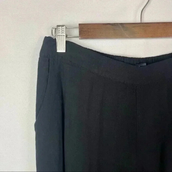 Ellos Black Wide Leg Pull On Soft Palazzo Pants M - Picture 3 of 4
